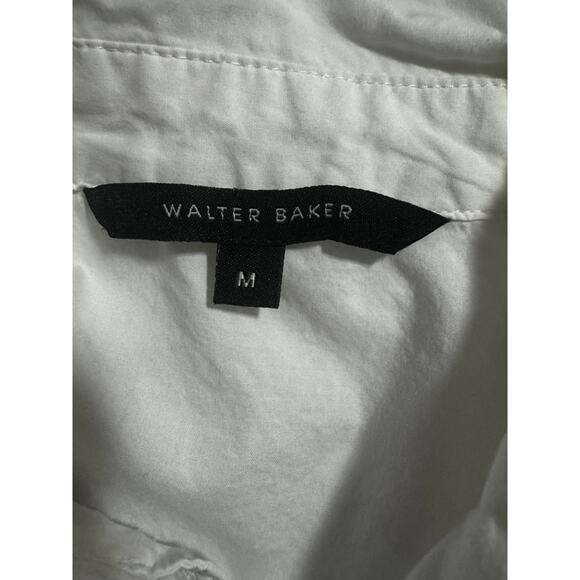 Walter Baker White Ruffled High-Low Button Front Top Whimsy Bridgerton – Size M - Picture 6 of 8